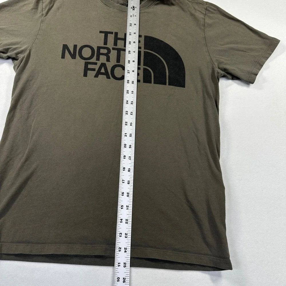 The North Face T Shirt Small Olive Green Logo Graphic Tee Gorpcore Outdoor Hike